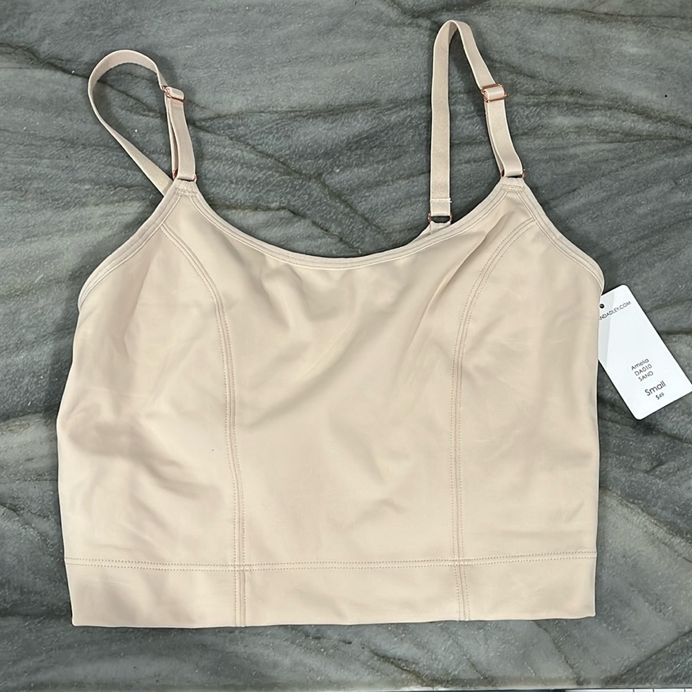 Davin and Adley Amelia Pumping & Nursing Crop Cami in sand - size small